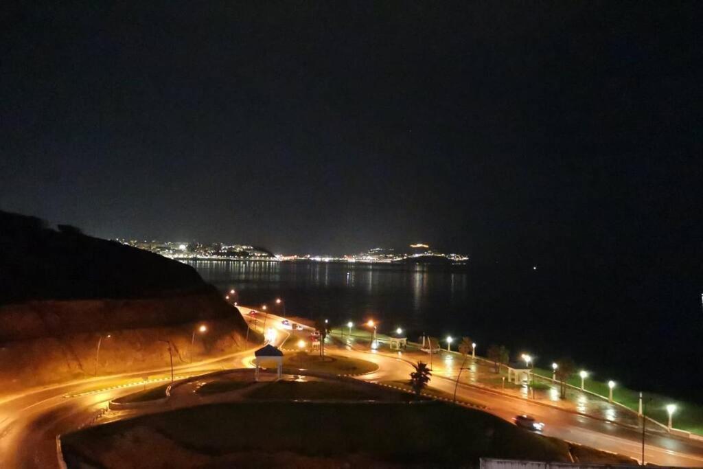 Appartf3 Vue Panoramique Sur Mer Residence Vista Del Mar Fnideq Exteriör bild